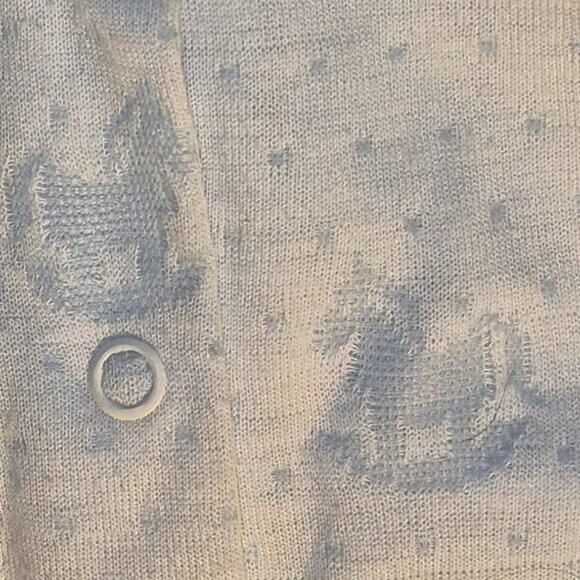 Vintage Baby Dior Footed Romper, Rocking horse and balloons, Med. 12-17 pounds - Picture 4 of 13